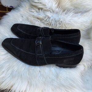 Stacy Adams‎ Black suede stylized loafers 11.5